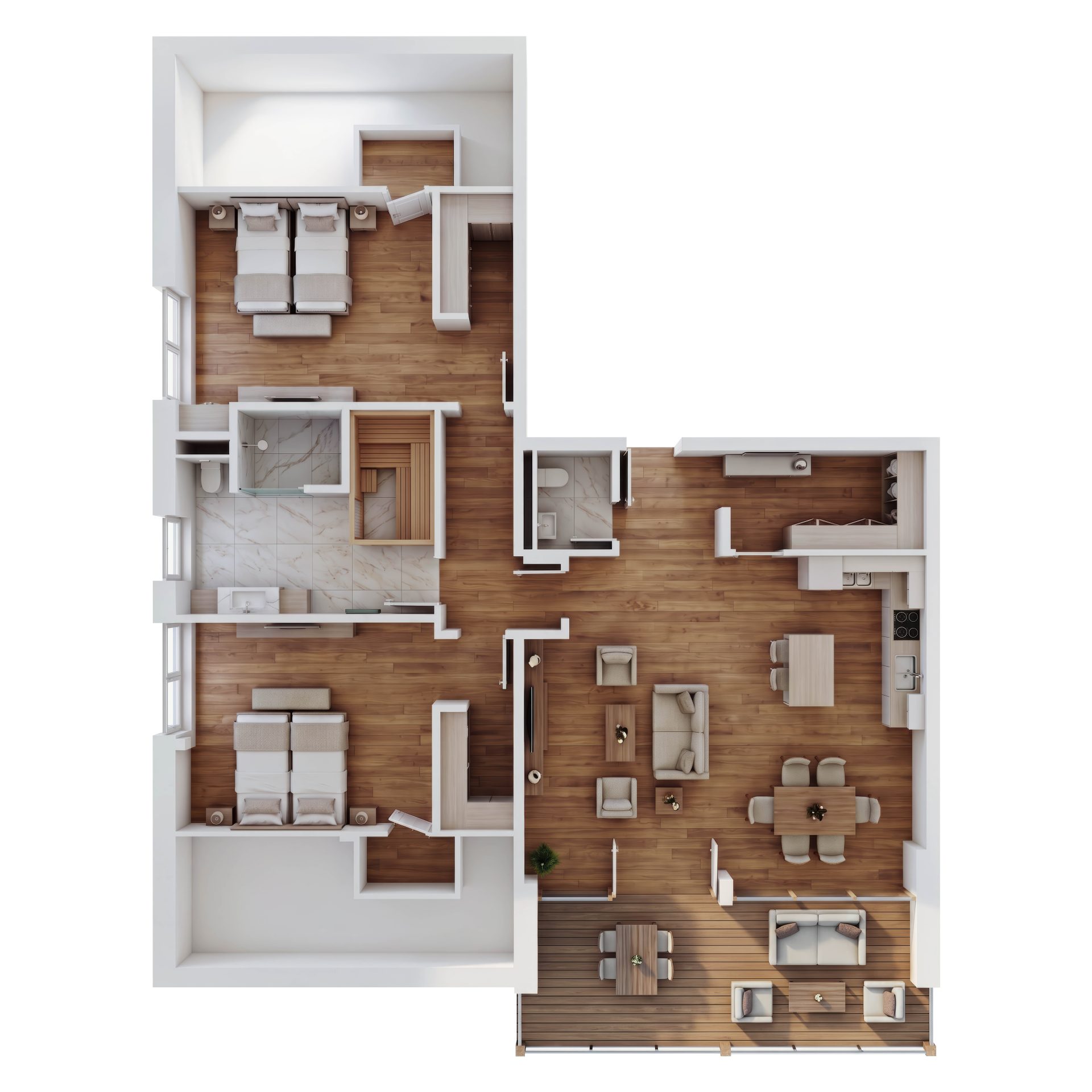 Grundriss der Ludwigs Lodge